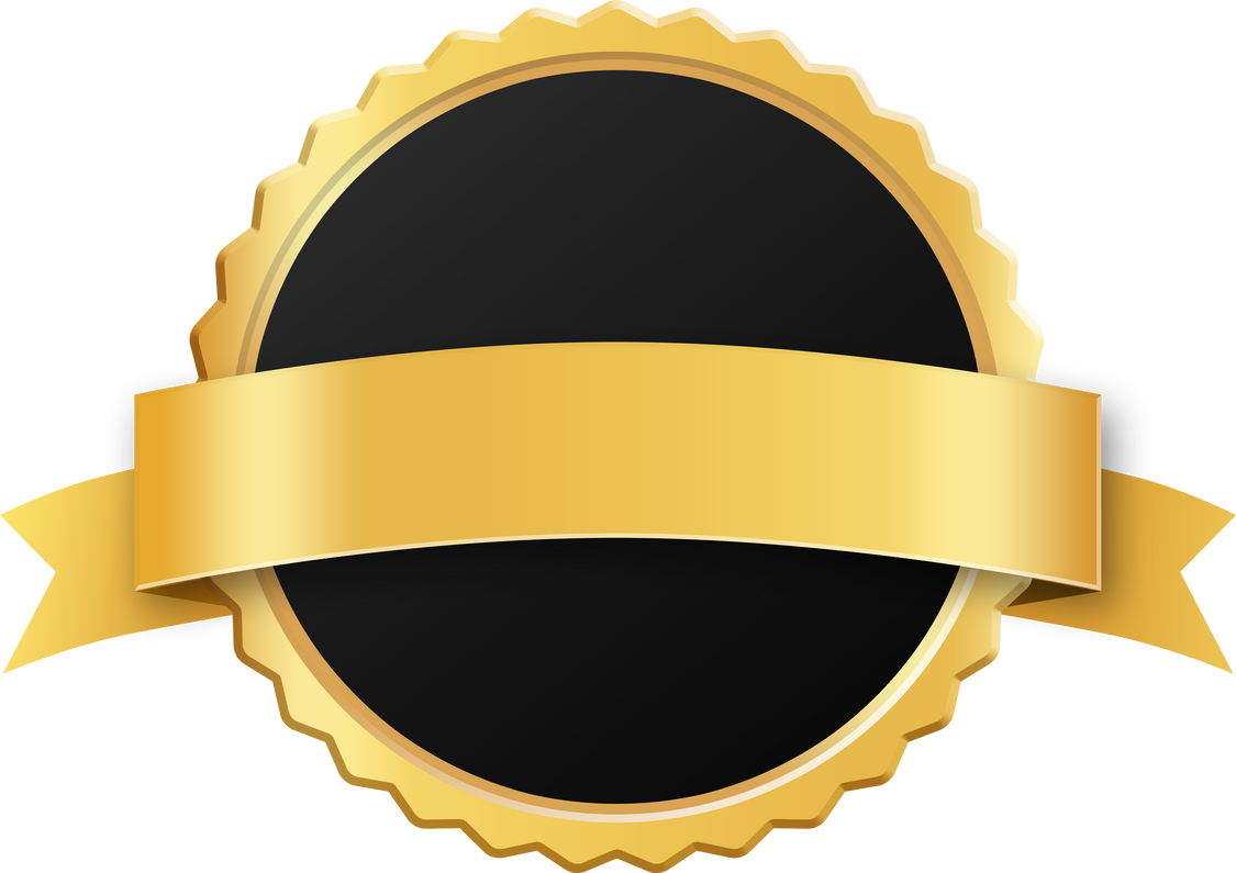 Gold Seal Badge with Gold Ribbon